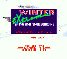 Winter Extreme Skiing and Snowboarding Title Screen